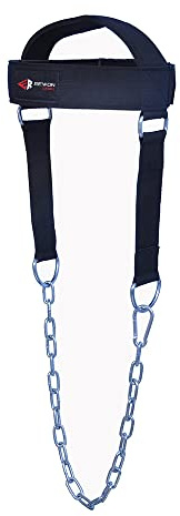 Rewon Gear Nackentrainer mit Verstellbaren Kinn & Kopfgurten, Kopfgeschirr zur Stärkung des Nacken, Nackentraining, Gewichtheben Kampfsport Muskelkraft Erholungsgürtel Herren