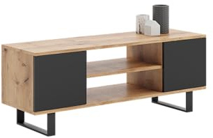 KOBI TV Schrank Focus | 135 x 40 x 49 cm | TV Tisch Industriestil | Industrial Style Fernseher Schrank | TV Möbel Wohnzimmer Schränke Fernsehtisch | RTV Unterschrank | Fernsehschrank Lowboard
