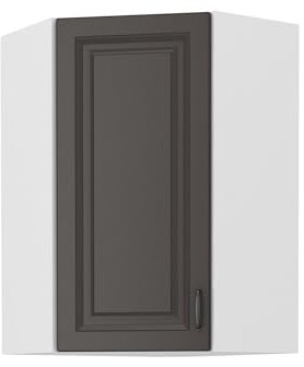 Kuechen-preisbombe Eckhängeschrank 60x60 cm Stilo Grau Küchenzeile Küchenblock Landhaus Höhe 90 cm