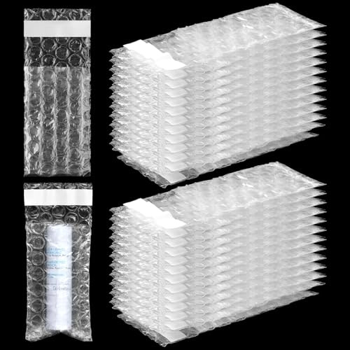 Frienda 300 Pcs Clear Self Sealing Bubble Cushion Bags Double Wall Bubble Pouch Bag Plastic Shockproof Protective Packing for Small Business Moving Shipping Packaging Storage(2 X 3.15)