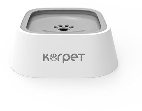 Gamelle pour Chiens Grise Gamelle pour Animaux de Compagnie Gamelle pour Voyage Anti débordement Anti éclaboussures Nettoyage Facile Eau Propre Stable Anti dérapante