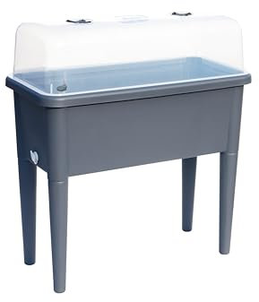 Garden Store Direct Raised Bed Grow Table XXL Flower Pot. 5 Colours With Grow Lid & Self Watering System. Perfect for Growing (Anthracite)