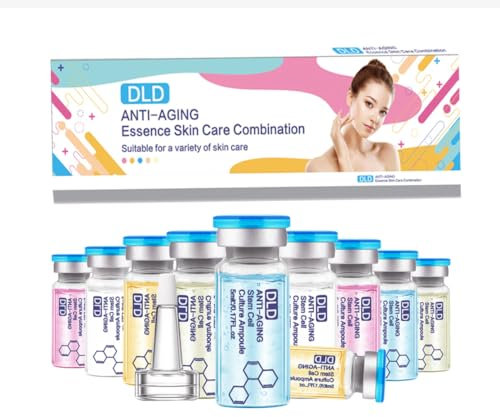 DLD Starter Kit Facial Pigment Serum 0.17oz Hyaluronic Acid Ampoule and Essence Foundation 10 Vials Hyaluronic Acid Ampoule foundation Essence Skin