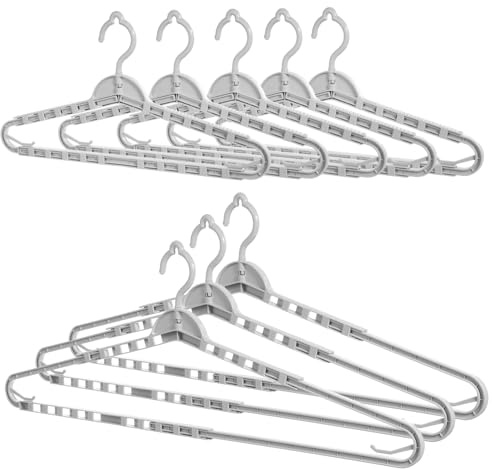 Alipis Perchas para Trajes Retráctiles de PP, Juego de 8 Piezas Estructura Resistente y Diseño Ajustable para Organizar Armarios