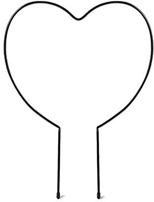 KANGQL Climbing Stake, Metal Iron Round Heart Shaped Garden Plant Support Stake Stand Climbing Rack, Love Heart Shape