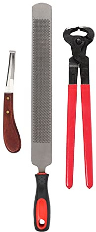 Escofina de Mano para Caballo Farrie, Tijeras de Metal Profesionales para Recortar Herradores Equinos, Pinza para Pezuñas, Cortador, Utensilios con Cuchillas