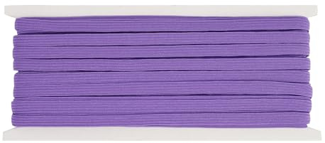 DHAIQC Gummiband Lila 6mm, 18 Meter Gummibänder zum Nähen Gummilitze Elastisches Band für Hosengummi DIY DIY Handwerk Stoffe zum Nahen (Lila, 6mm)