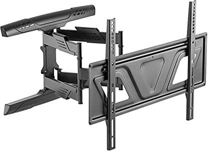 DRFGNF Support TV d'angle Moderne Support Mural pour téléviseur à Mouvement Complet 37-80 Support intégré à Profil Bas Pivote Inclinable Support TV Extensible, Peut Supporter jusqu'à 99 LB Bras d