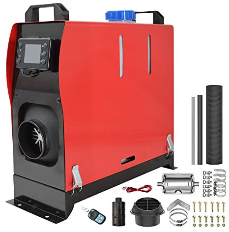 Riscaldatore diesel 12V 8KW - Riscaldatore aria diesel tutto in uno - Riscaldatore da parcheggio diesel portatile con display LCD e telecomando, riscaldamento rapido, per camper, camion, barca, auto