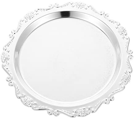 Ciieeo Plato De Frutas De Acero Inoxidable Bandeja De Postres Frutero Resistente