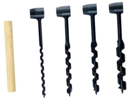 ＡＷＨＡＯ Auger Bohrer Bit Mehrzweck mit Holzgriff für Camping Wander Notfall