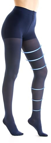 Gi&Gi Collant Compressivo da Donna, Calze Contenitive a Compressione Graduata,vera micro 70 den 14-16 mmhg (IT, Testo, M, Regular, Regular, BLU SCURO)