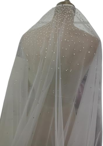 GBYUHAIJUN Schleier,Schleier Braut Kristall Perlen Braut Schleier 2T Abdeckung Gesicht Hochzeit Schleier Mit Kamm Hochzeit Accessoires