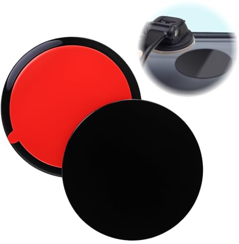 Icyowls 2 pièces Plaques de Fixation adhésives pour Tableau de Bord, 80 mm Ventouse autocollante Plaque Adaptateur, Convient pour Support de Navigation et appareils Mobiles, Étanche et Durable