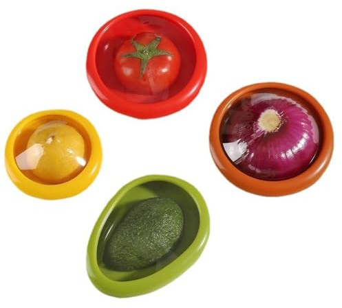 Contenitore in silicone per frutta e frutta, 4 pezzi, anti-ossidazione, per frigorifero