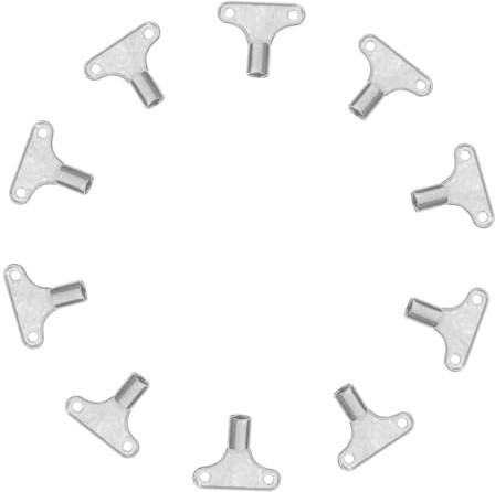 PENIKOKO 10pcs Zinc Alloy Radiator Bleed Keys for Exhaust Valves Multi Functional Plumbing Tool for Air Release from Radiator Supply Valves and Easy to Use for Home and Professional Heating