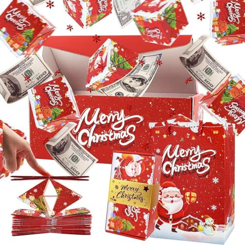 Weihnachts Überraschungsbox, Überraschungsbox Explosionsbox Klappbar Popup Weihnachten Geldgeschenk Explosionsbox Geschenkbox Set Für Jugendliche Mädchen Jungens
