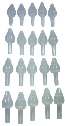 Mastertec Aceitunas nasales para lavados, higiene nasal suave para bebés, niños y adultos. Fabricado en Italia (20 aceitunas nasales)