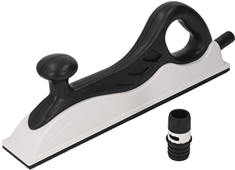 Hand Sanding Block with Vacuum Holes, Dust Sanding Tool for Wood Polishing and Vehicle Repair, ABS Plastic Vacuum Grinding Block with Connector for Vacuum Cleaner, Lightweight