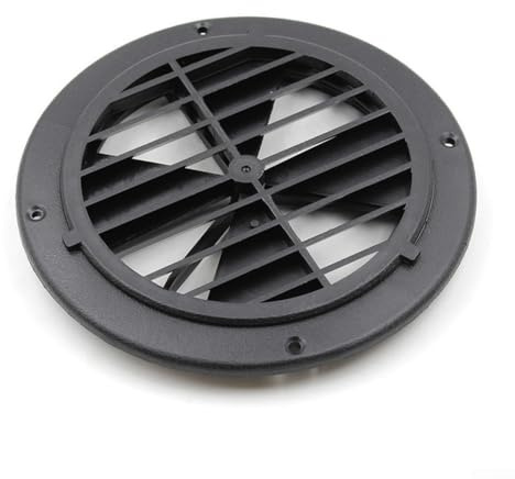 Compact RV Roof Vent Hood Cover with 16.4cm Diameter Fit for Round Vents Using PP Plastic and Quiet Design (B wind-blown blades)