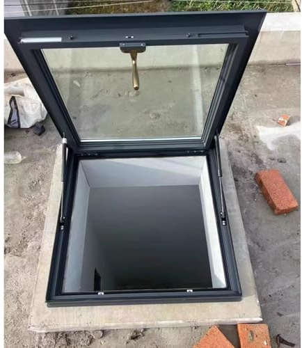 Fenêtre de toit avec accessoires, puits de lumière universels pour l'éclairage naturel des sous-sols, trappe d'accès extérieure personnalisable (petite et grande taille).