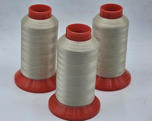 3 Konen Kettelgarn 5.000m Stärke 120/2 für Overlock und Blindstich sand