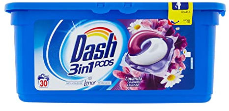 Dash Pods 3In1 Detersivo Lavanda, 30 Lavaggi, 792g