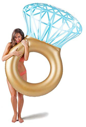 Aufblasbarer Diamantring Schwimmreifen - Schwimmring als romantische Diamant Badeinsel