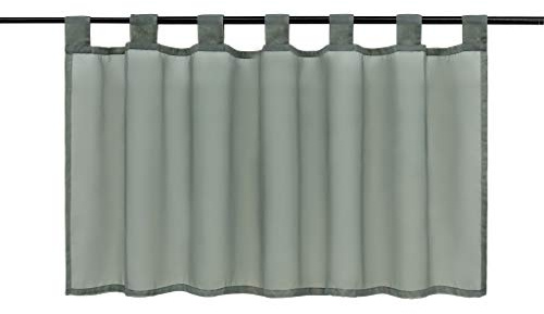 Joyswahl Scheibengardine Voile Bistrogardine »Eva« Unifarbige Kurzstore Transparente Gardine Stores HxB 30x120cm Grau 1er Pack