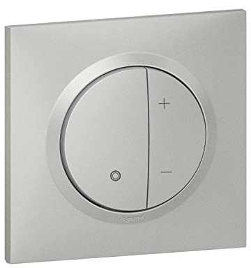 Legrand - Variateur toutes lampes dooxie 2 fils sans Neutre livré avec plaque carrée alu