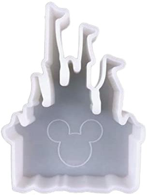 Castle Silikonform | Größe 11,4 cm breit x 15,2 cm lang x 2,5 cm tief | kleines Schloss-Design für Süßigkeiten, Seife, Harz, Kerzen