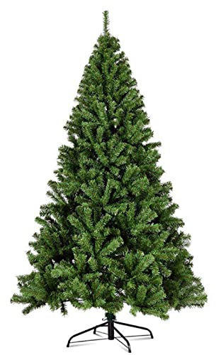 Künstlicher Weihnachtsbaum, Tannenbaum PVC Künstlich Christbaum Für Weihnachten-Dekoration, Schwer Entflammbar Unechter Christmas Tree Mit Spitzen Realistisch Und Metallständer,240cm