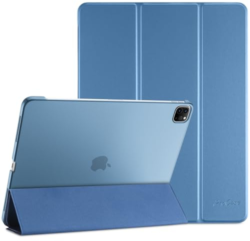 ProCase Hülle für 12,9 iPad Pro 2022/2021/2020/2018 (6/5/4/3 Gen), Schutzhülle Leicht Dünn Hart Smart Case Cover Kompatibel mit 12.9 Zoll iPad Pro -Blau