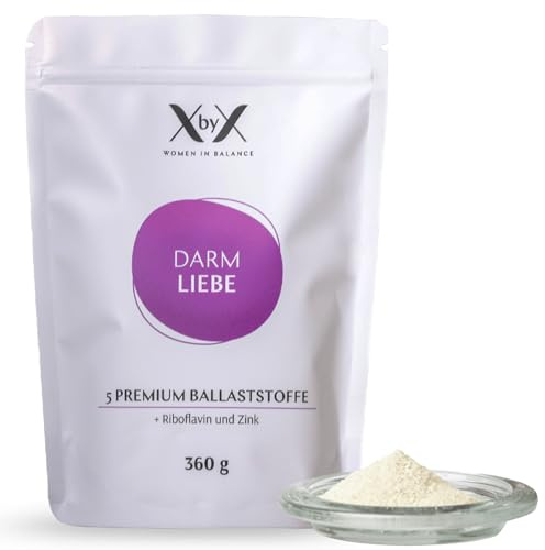 XbyX Darm Liebe | Gesund Abnehmen dank Premium Ballaststoffen | Vegan | Glutenfrei | 360g Pulver zur Unterstützung der Darmgesundheit | Ohne Süßstoffe & künstliche Aromen | Aus Deutschland | 90 Port.