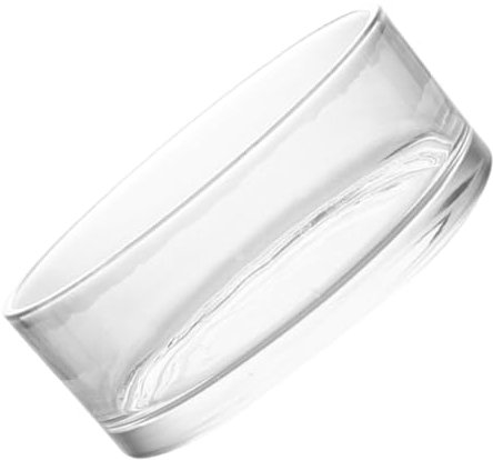 BESPORTBLE Sembradora Hidropónica Sartén Plana Transparente Jarrones Bajos para Centros De Mesa Macetas De Interior Jarrón De Cristal Redondo Maceta De Cristal Florero Vidrio Único Una Noche