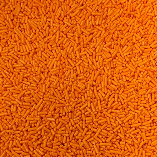 Orange Sugar Strands Sprinkles - 100g of Edible Orange Cake or Cupcake Sprinkles Vermicelli Decorations Toppers