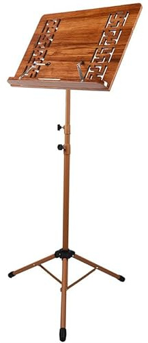 Notenständer holz, Notenständer klappbar stabil, Tragbarer Podiumständer, höhenverstellbar 39,4 Zoll - 51,2 Zoll, Notenständer für Gitarre, Geige, Ukulele spielen und lesen (F(80-180CM))