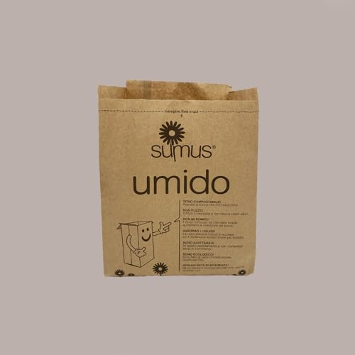 Lucgel Bolsas de papel SUMUS para recogida selectiva orgánica autoformante con fondo interior móvil, 20 l, 50 unidades