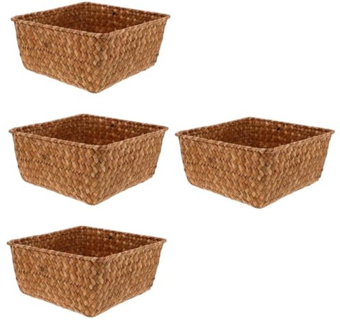 PRETYZOOM 4 Stück Ingwer Und Knoblauch Aufbewahrungskorb Küchen Knoblauch Organizer Dekorativer Korb Küchenkorb Multifunktionaler Korb Schreibtisch Spielzeugkoffer Gewebter