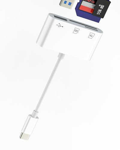 Adapter USB C auf USB (3in1) SD-Kartenleser Micro SD für Apple iPhone 15 OTG 3.0 Kabel MacBook Mac für iPad TF Card Reader Speicher Stick Zubehör Lector Karten Memory Kamera Karte