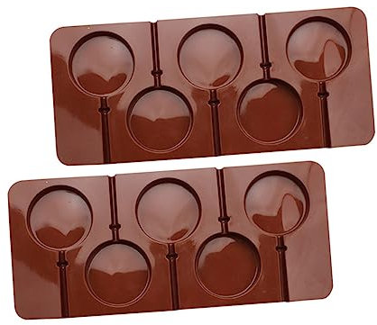 Cabilock 2pièces Moules à Sucettes Ronds Silicone Pour Pâtisserie Fabrication De Sucettes Biscuit Antiadhésif