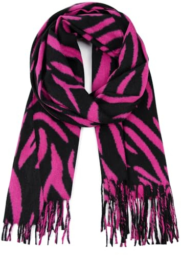 Glamexx24 Damen XXL Kuscheliger Winter Schal Mit Fransen - Warmer Farbiger Poncho Oversized Deckenschal