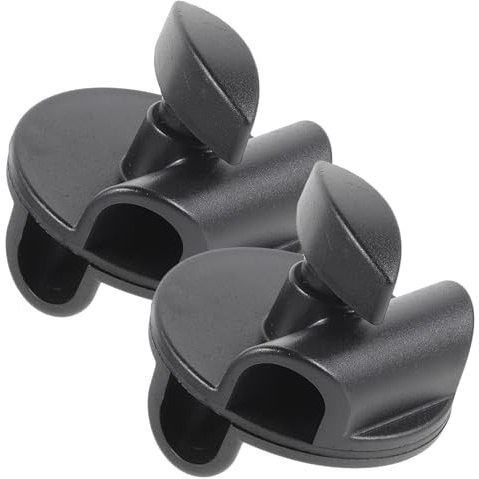LOLIPPYY Rotatable Microphone Holder Clips Made of Plastic and Metal 2pcs for Mic Stand, Suitable for Hand-held Microphones with 15mm Hole Diameter for Band Practice and Stage Shows