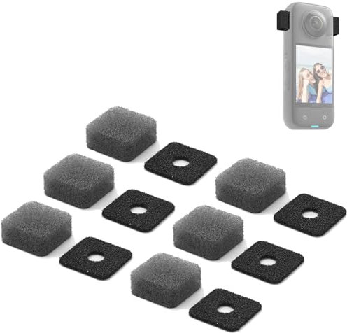 6 Pcs Microphone Wind Muff,Pop Shield for Microphone,Microphone Windscreen,Compatible with Insta 360 x3,Insta 360 x4,Replacement for Insta 360 X4 / X3 Accessories,Outdoor Wind Noise Reduction