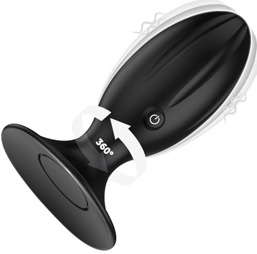 Vibromasseur Anal Jouets Anaux, Tokhub Plug Anal Vibrant-Plugs Anals à Ventouse, Jouets Sexuel Anaux avec 12 Modes de Vibration, Vibrateur Télécommandé Jouet pour Adulte pour Homme Femme&Couple