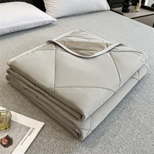 Odot Edredón Primavera Verano de Color Sólido - Edredones de Verano Cama 90/135/150 Edredón Nórdico Reversible Ligero Suave Colcha Transpirable Cubrecama para 4 Estaciones (Gris,150x200cm)