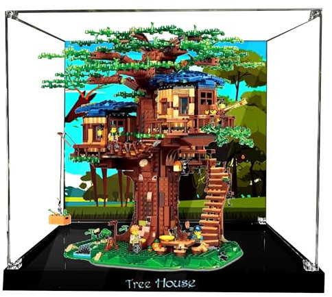 Acrylic Display Case, Compatible with Lego 21318 Treehouse Box kit,Dustproof Box Set, Transparent Case,Compatible with Lego 21318 (Display Case Only, kit not Included)