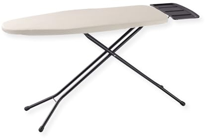 SensaHome Bügelbrett – Klappbarer Bügeltisch mit Dampfeinheitshalter – 125×45cm – Taupe
