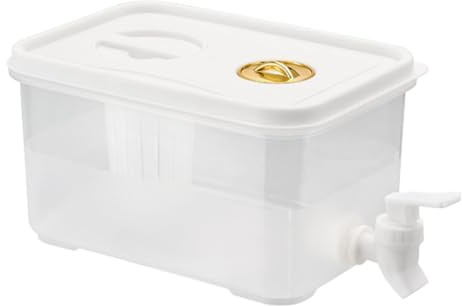 Fxzqgnh Dispensador de Bebidas con Grifo Visible Y para Y Agua Fría Recipiente de PP Sin Olor Y Resistente Al Jarra Multifuncional Co, 5L, Individual