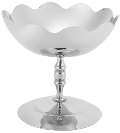 Hamwesh Dessertbecher, Dessertschalen aus Edelstahl, Snack Süßigkeitenbecher, Eisbecher mit Fuß für Dessert, Gefrorenen Joghurt, Gelato, Geburtstagsparty Dekorationen, Spülmaschinenfest (Blütenform)